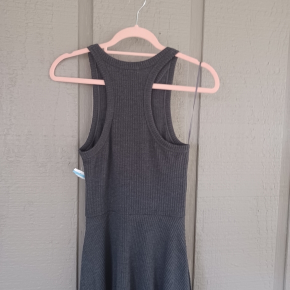 BP Sleeveless Rib Minidress Size XS Color Charcoal Grey Preppy - Picture 5 of 13